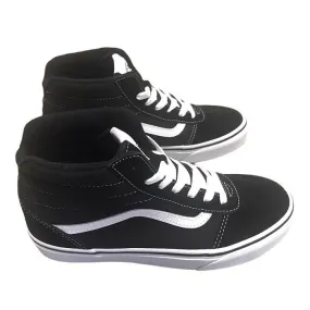 Vans boy's sneakers shoe in suede and canvas Ward HI VN0A38JAIJU1 black-white